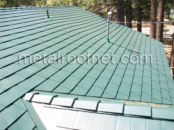 finished steel shingles