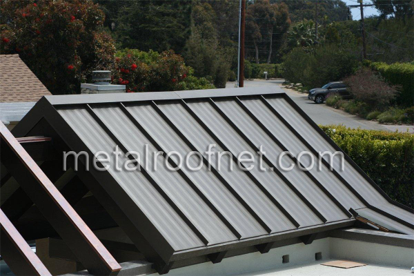 finished steel roof panels