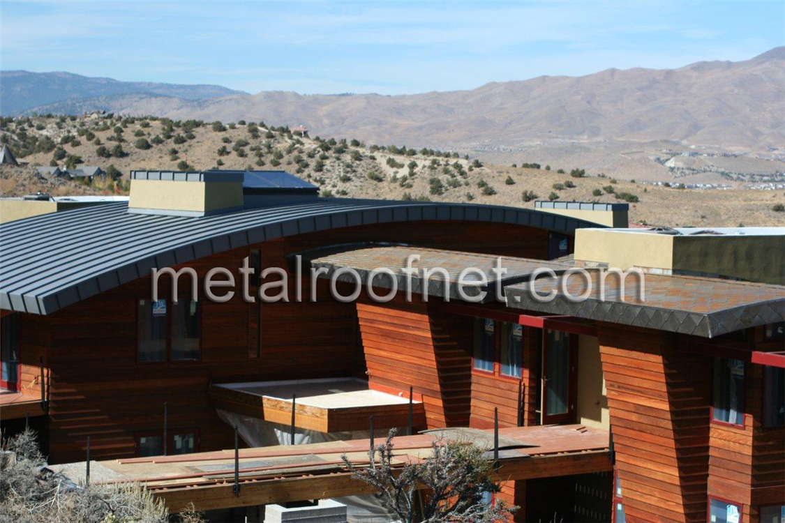 finished steel roof panels and natural steel diamond shingles