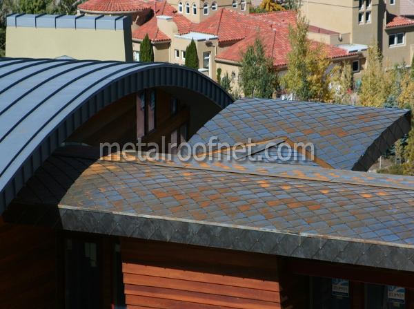 finished steel roof panels and natural steel diamond shinlges