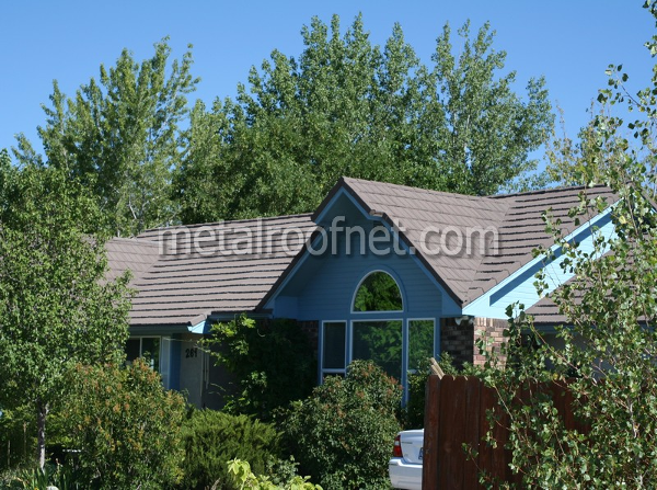 coated steel shake roof