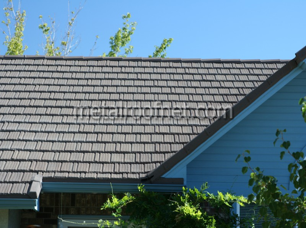 coated steel shake roof