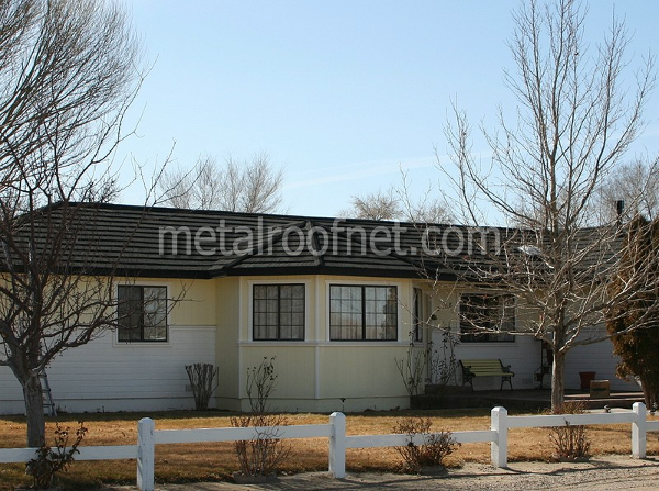 coated steel shake roof