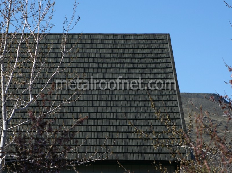 coated steel shake roof