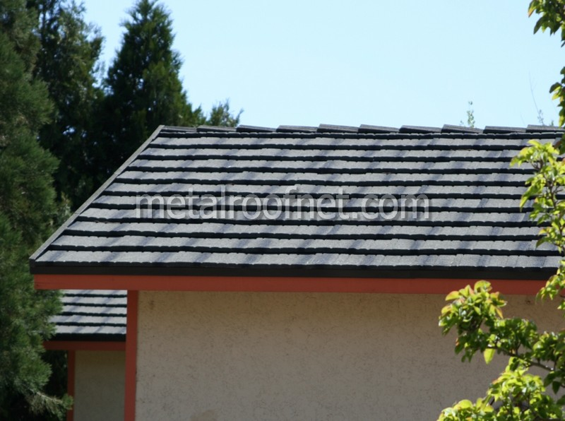 coated steel shake roof