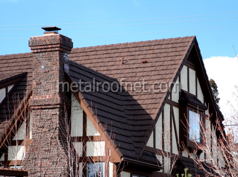 coated steel shake roof