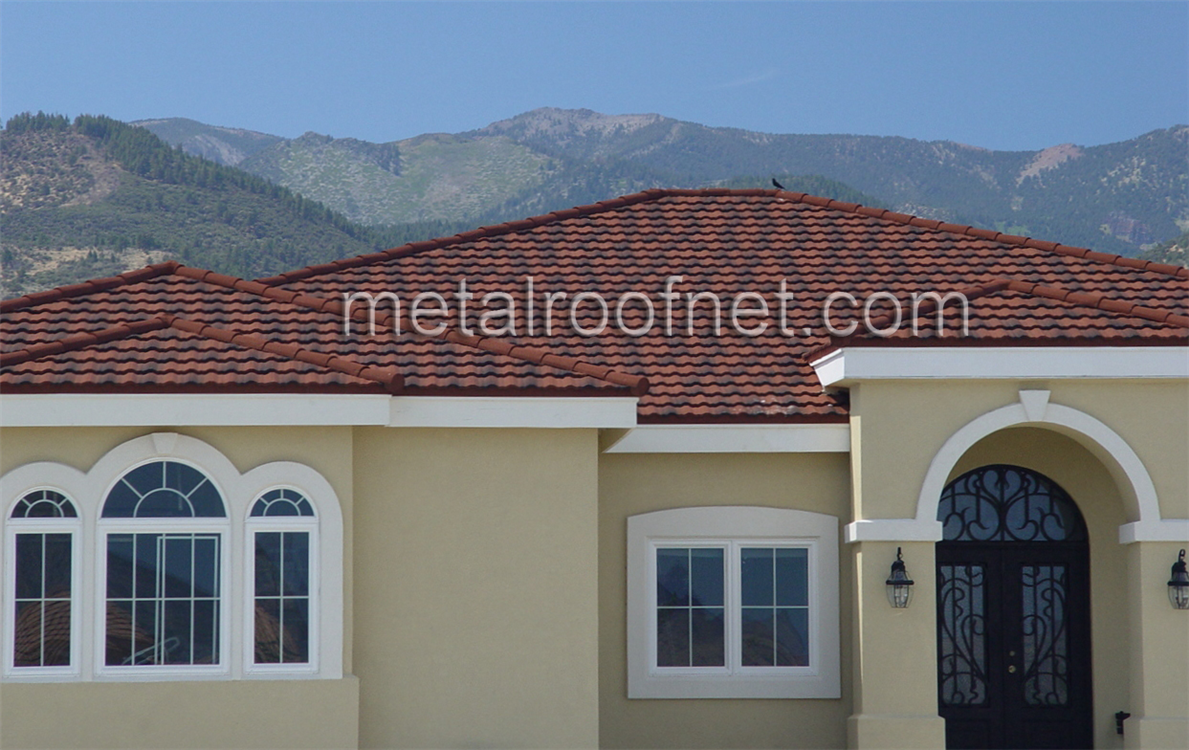 coated steel tile roof