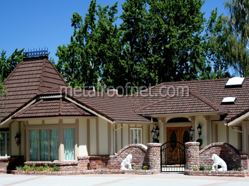 coated steel tile roof