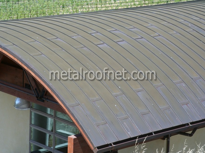 standing seam copper roof panels