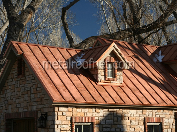 batten-seam copper roof panels