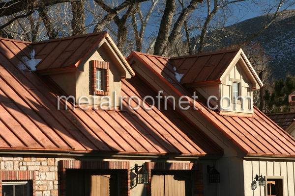 batten-seam copper roof panels