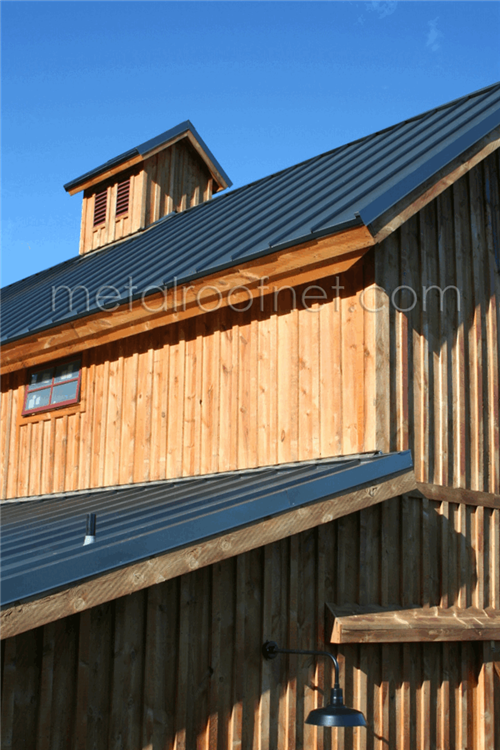 galvanized natural steel in standing seam panel