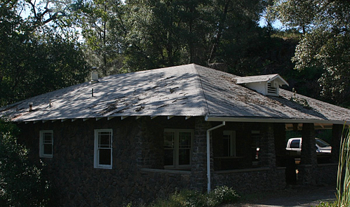 old asphalt shingles